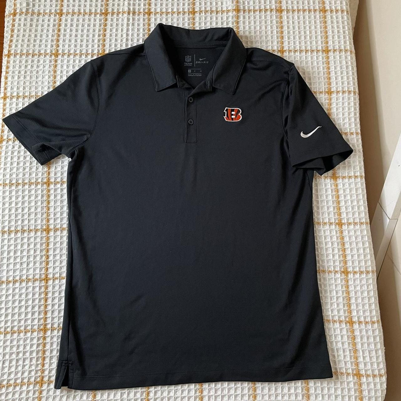 Nike Men's Black and Orange Polo-shirts | Depop