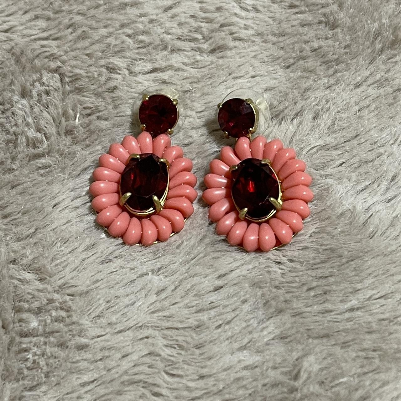 J crew hot sale red earrings