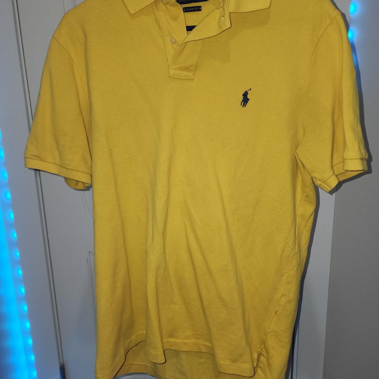 Yellow Ralph Lauren Polo Shirt No Stains Or Loose Depop yellow-ralph-lauren-polo-shirt-no-stains-or-loose-depop