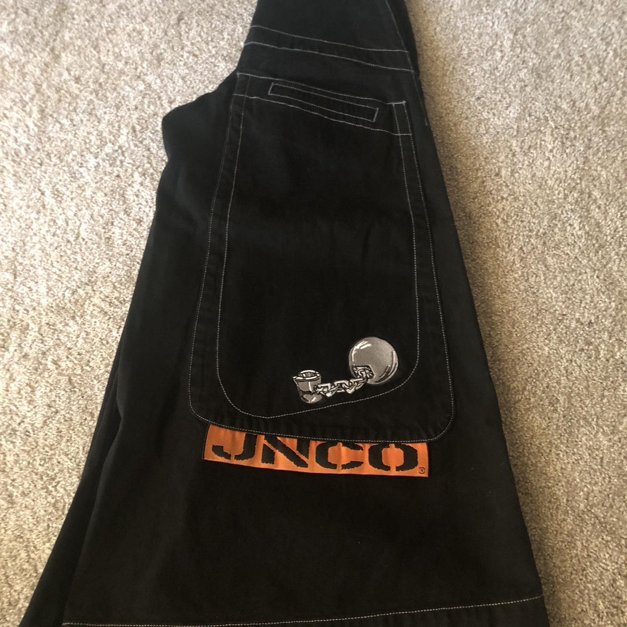 Black and store orange jnco jeans