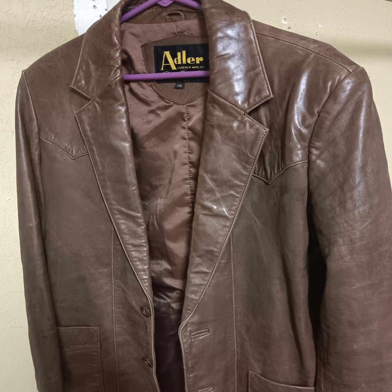 Vintage 70 s Adler leather jacket in good condition Depop