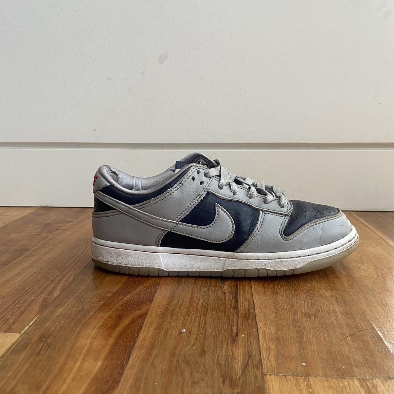 college navy dunks authentic bit beat up but will Depop