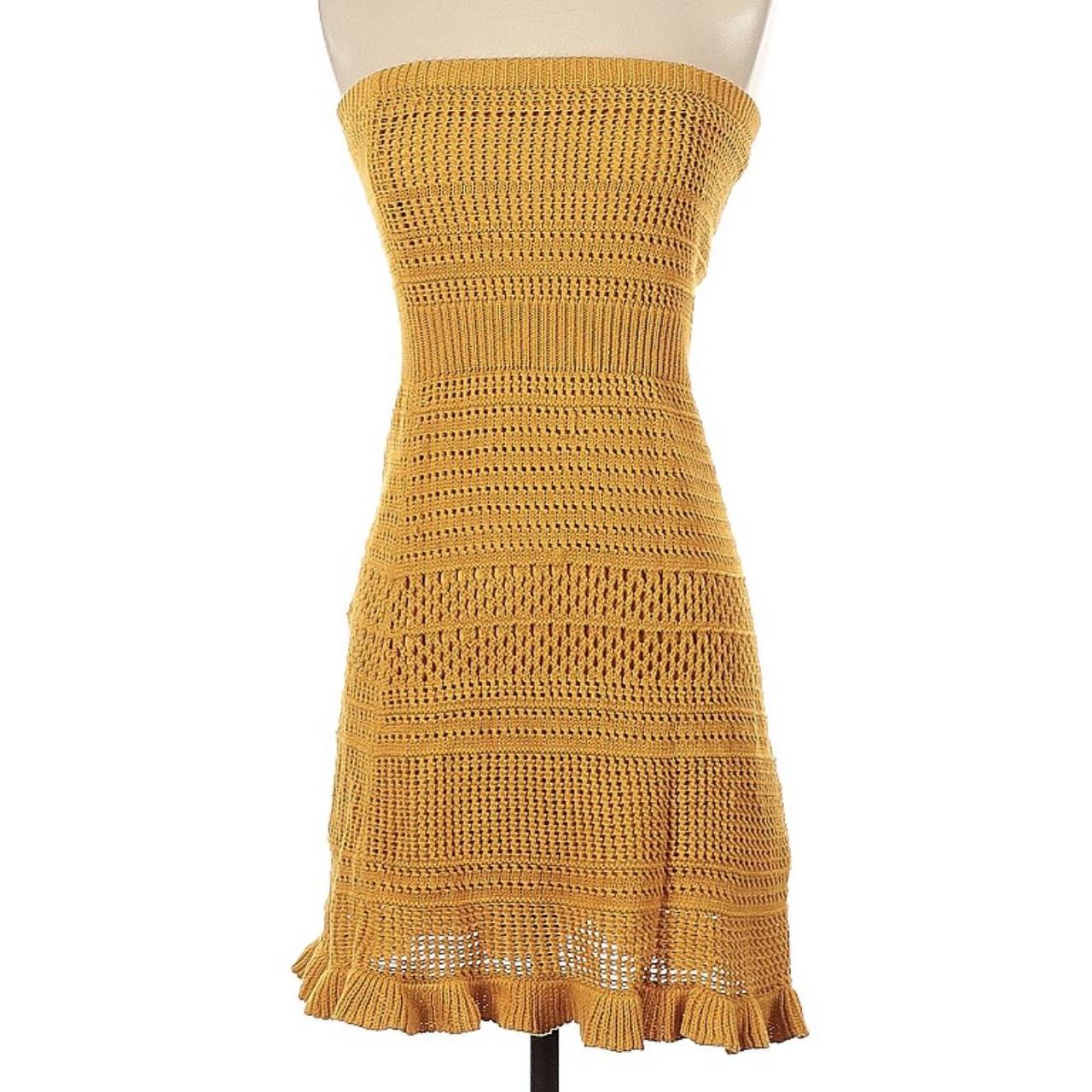 Skylar Rose Women's Yellow Dress | Depop