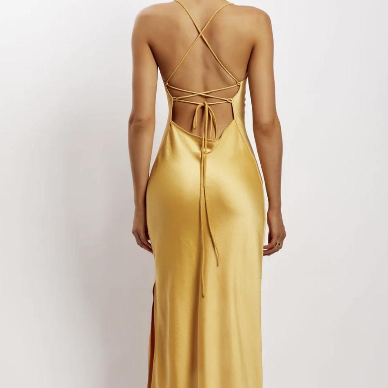A stunning golden yellow maxi dress - perfect for... - Depop