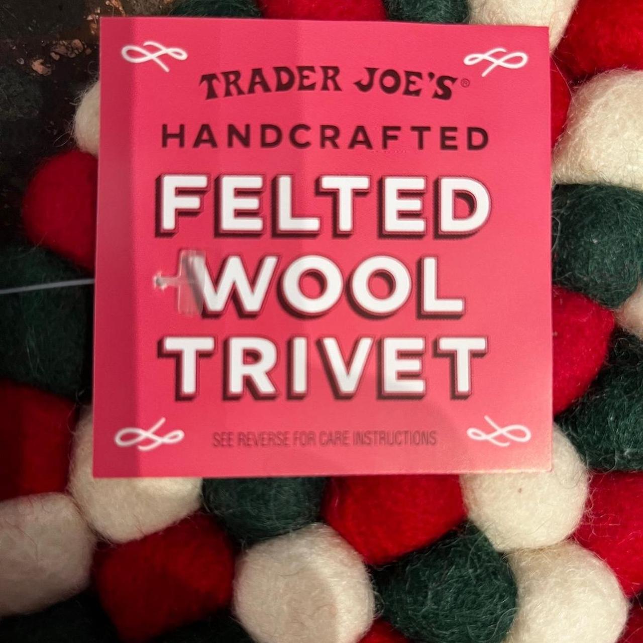 Trader Joe’s Felted Wool Trivet Handcrafted Felted... Depop
