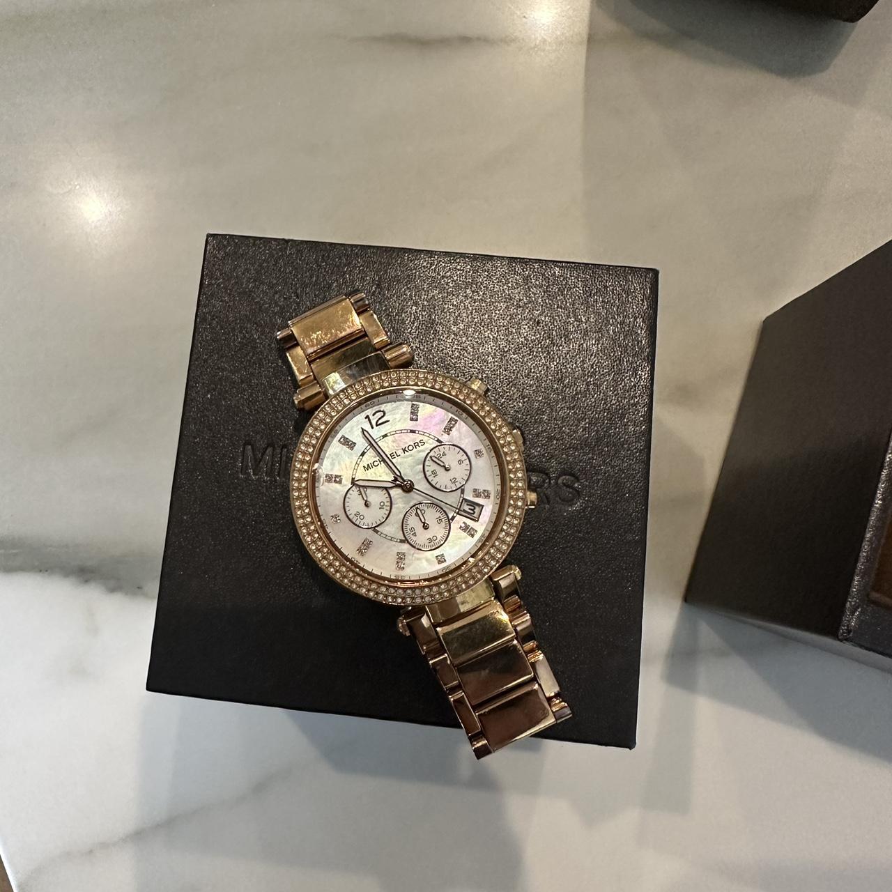 Michael kors gold hot sale and diamond watch