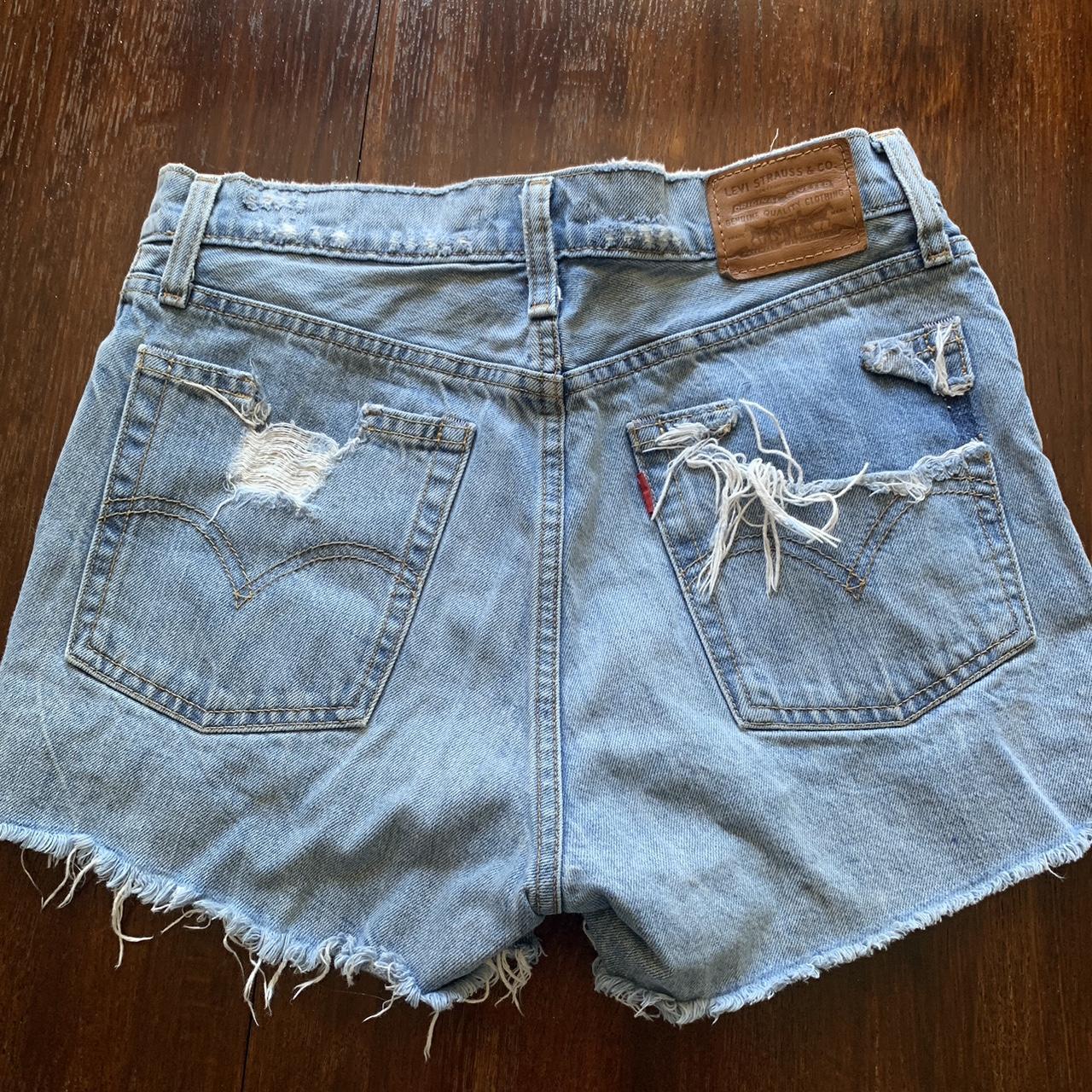 Levis Womens Blue Shorts Depop