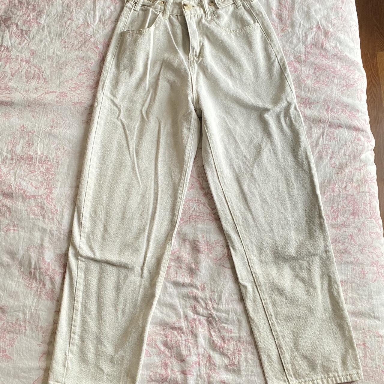 Off white wide leg pants from YesStyle Fits US... - Depop
