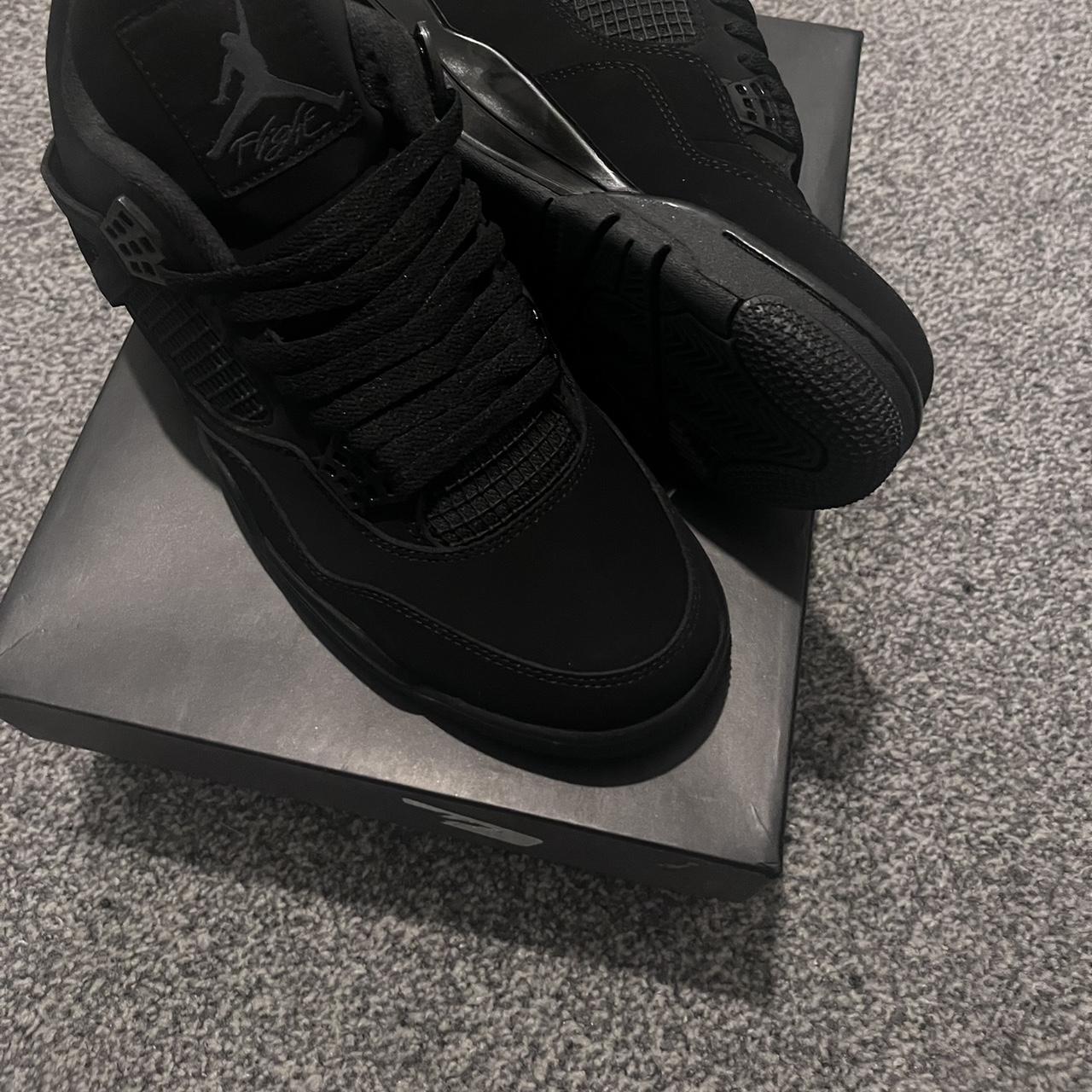 Jordan 4 1:1 black cats Size 9 - Depop