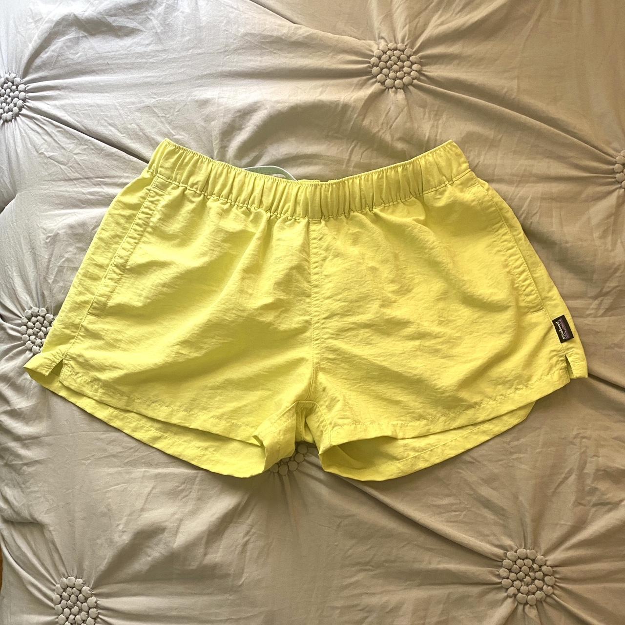 Patagonia Women's Yellow Shorts Depop