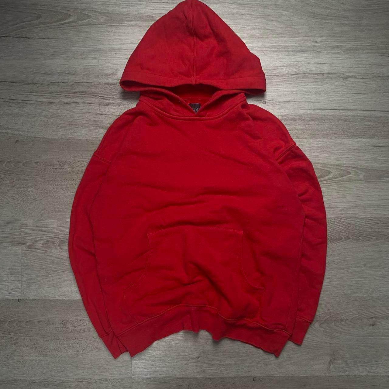 Red blank hoodie 65 cm length x 53 cm p2p #vintage - Depop