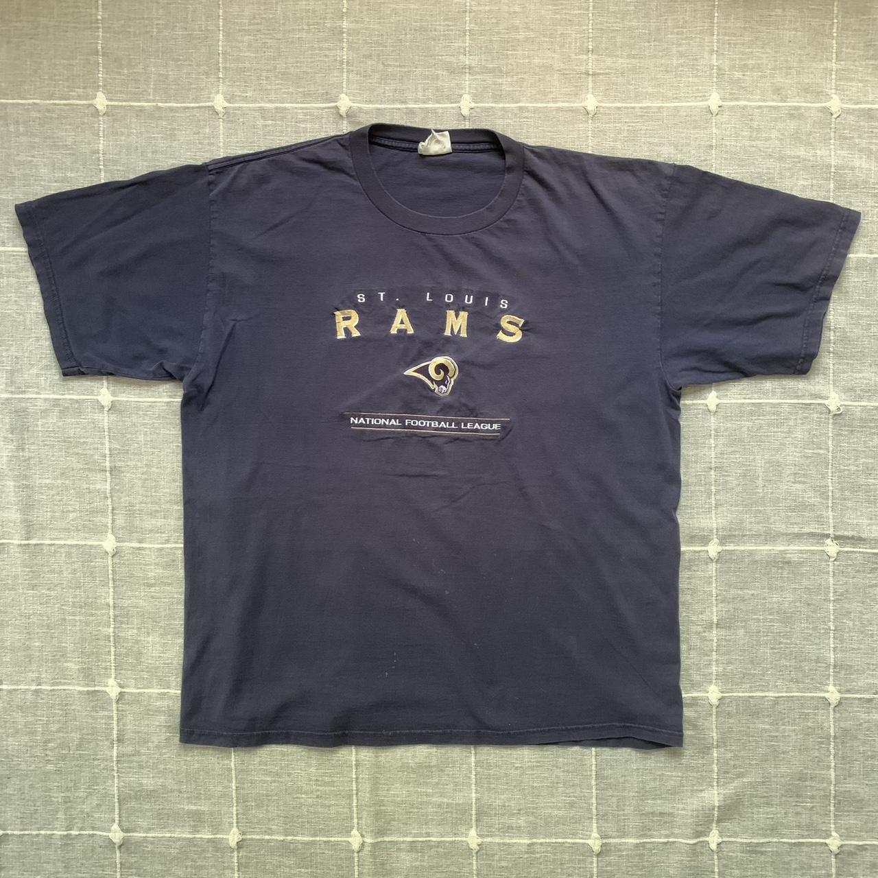 ST. LOUIS RAMS NFL OFFICIAL EMBROIDERED T SHIRT (XL)