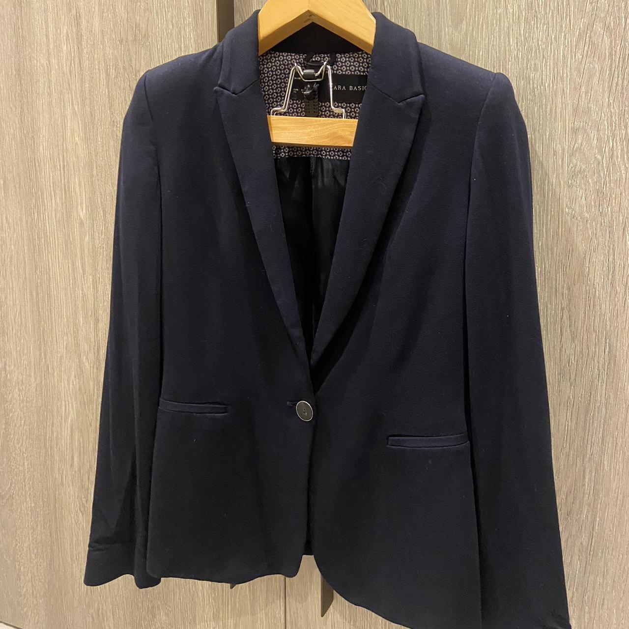 Zara Navy blue blazer size xs / s - Depop