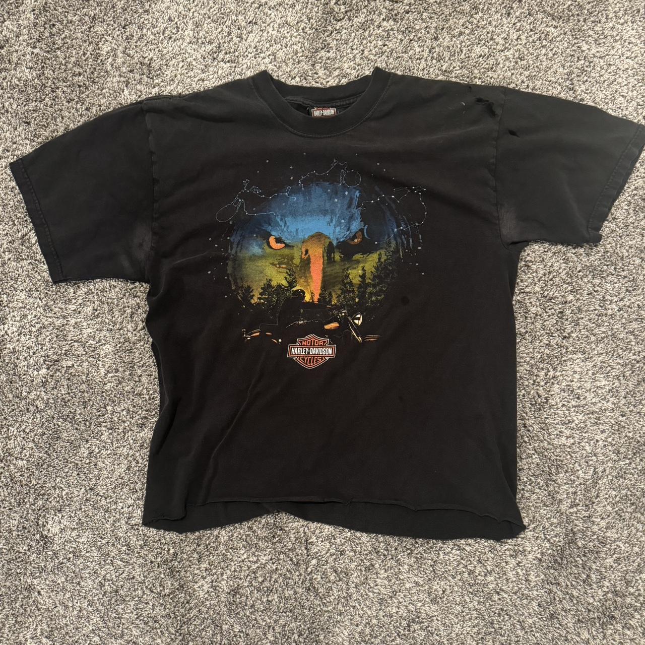 cropped harley davidson shirt