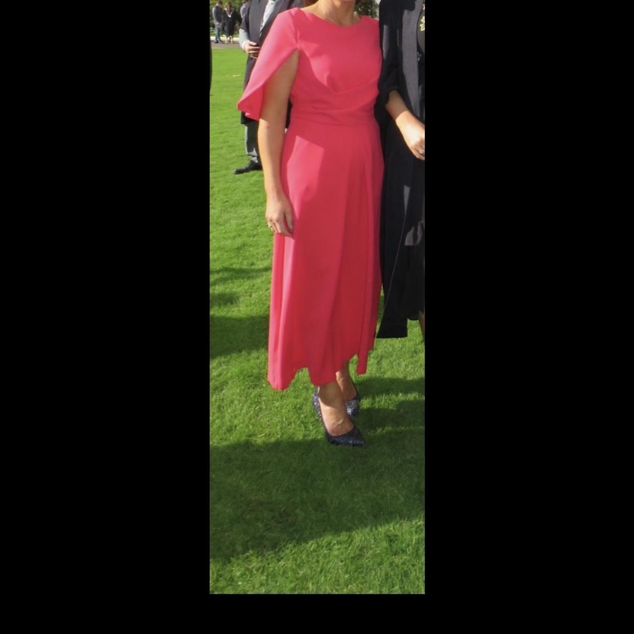 Coast red jumpsuit with open sleeves Depop