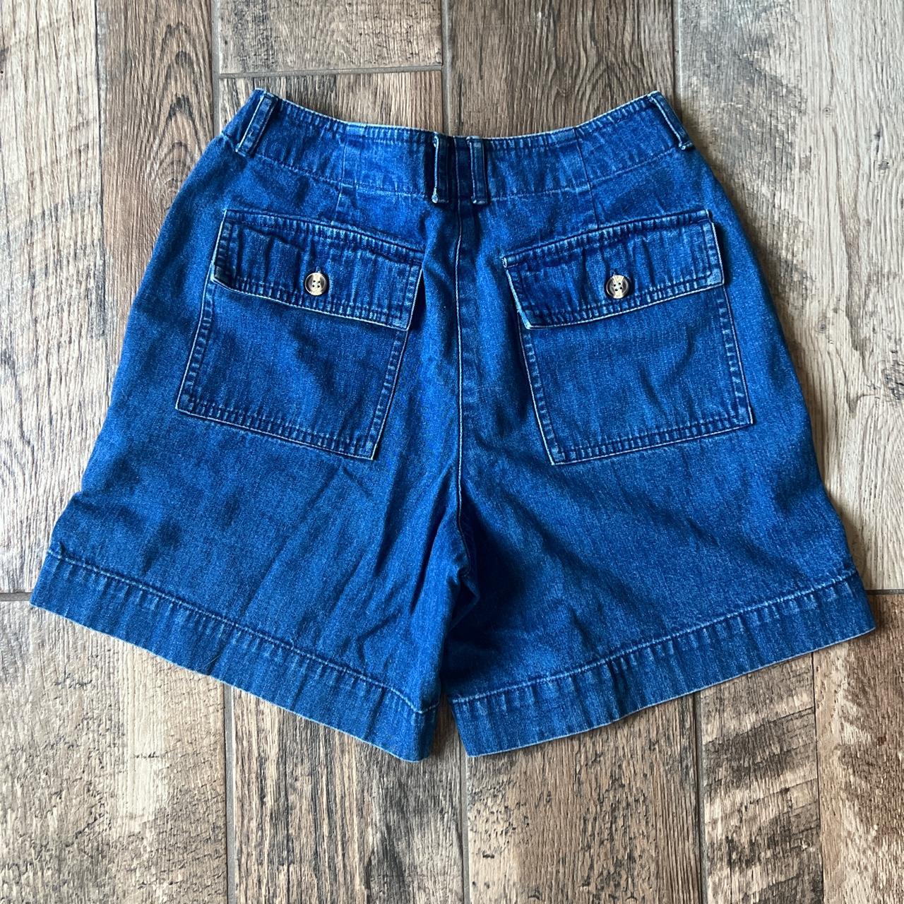 vintage high waisted talbots petite jean shorts.... - Depop