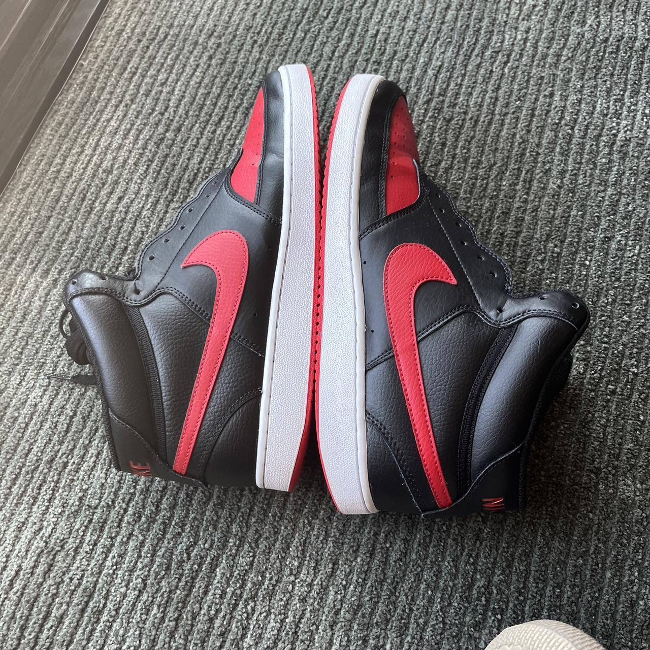 Nike court vision mid. Bred colorway. Barely... - Depop