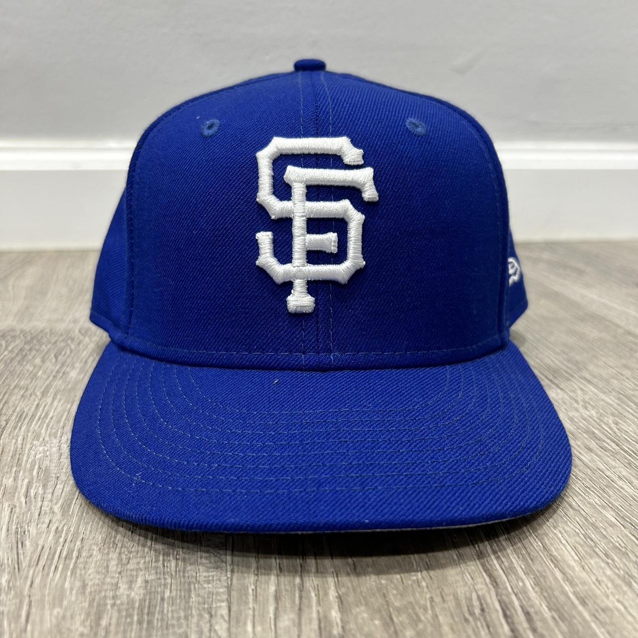 New Era 59FIFTY San Francisco Giants Blue Under Fitted Hat in Blue | Size 7 | 70726159