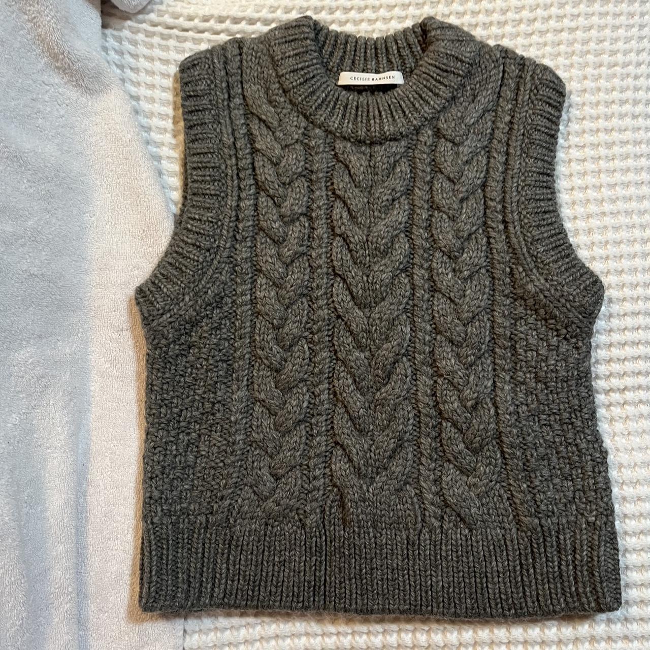Cecilie Bahnsen Cable Knit Vest Retails for | Depop