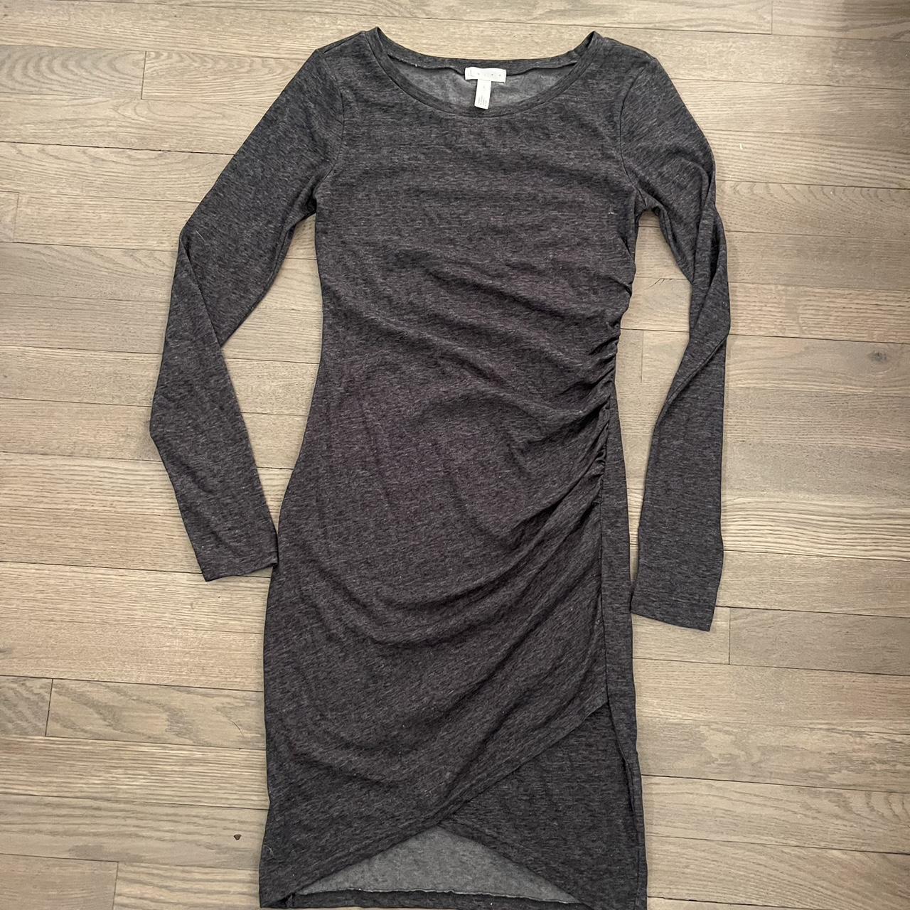 Ruched long sleeve dress