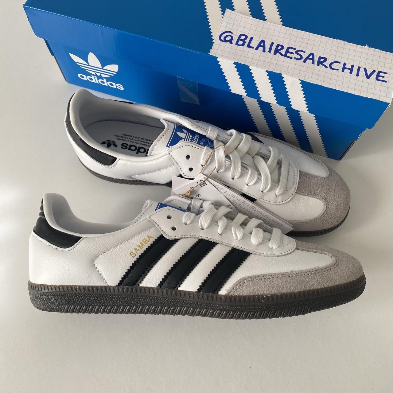 adidas samba og white cloud core black - Depop