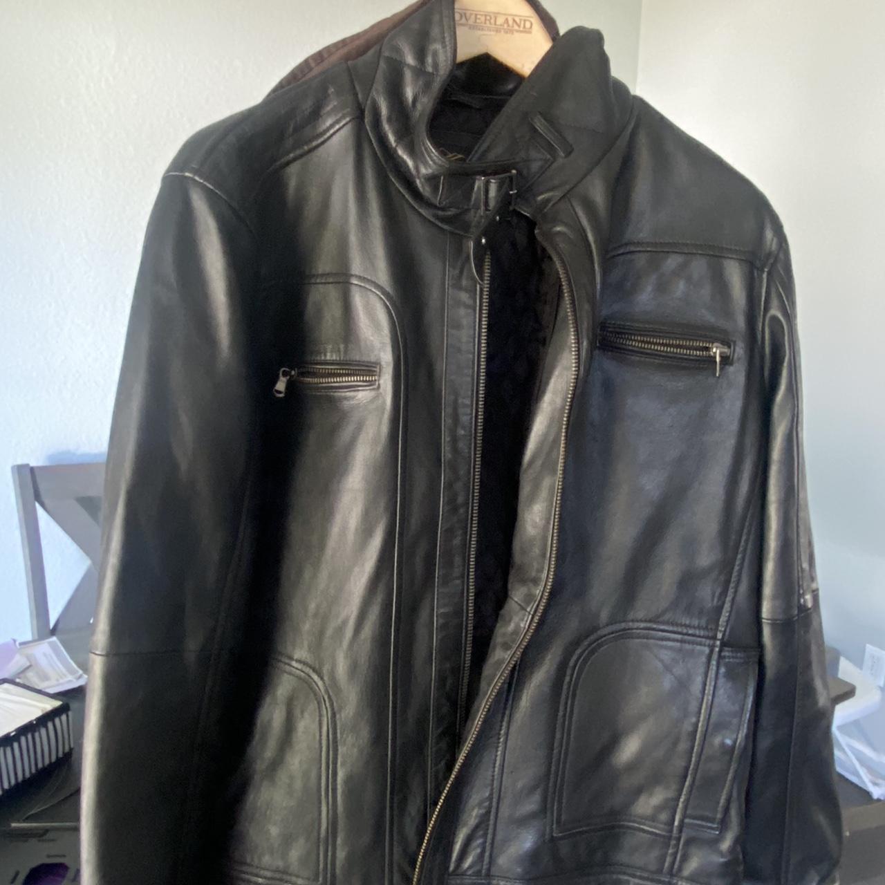 Overland mens leather on sale jackets