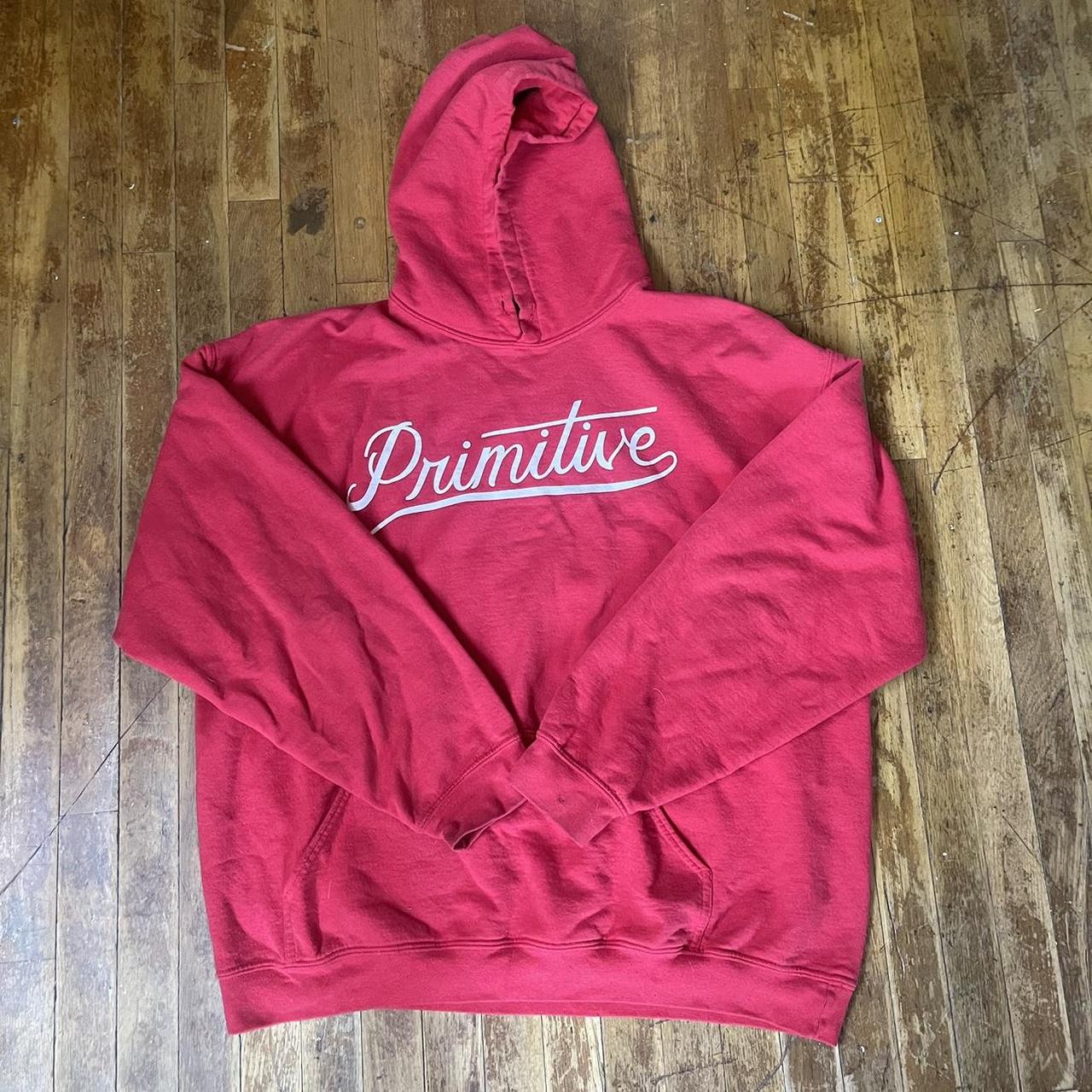 primitive hoodie red skating hoodie M - Depop