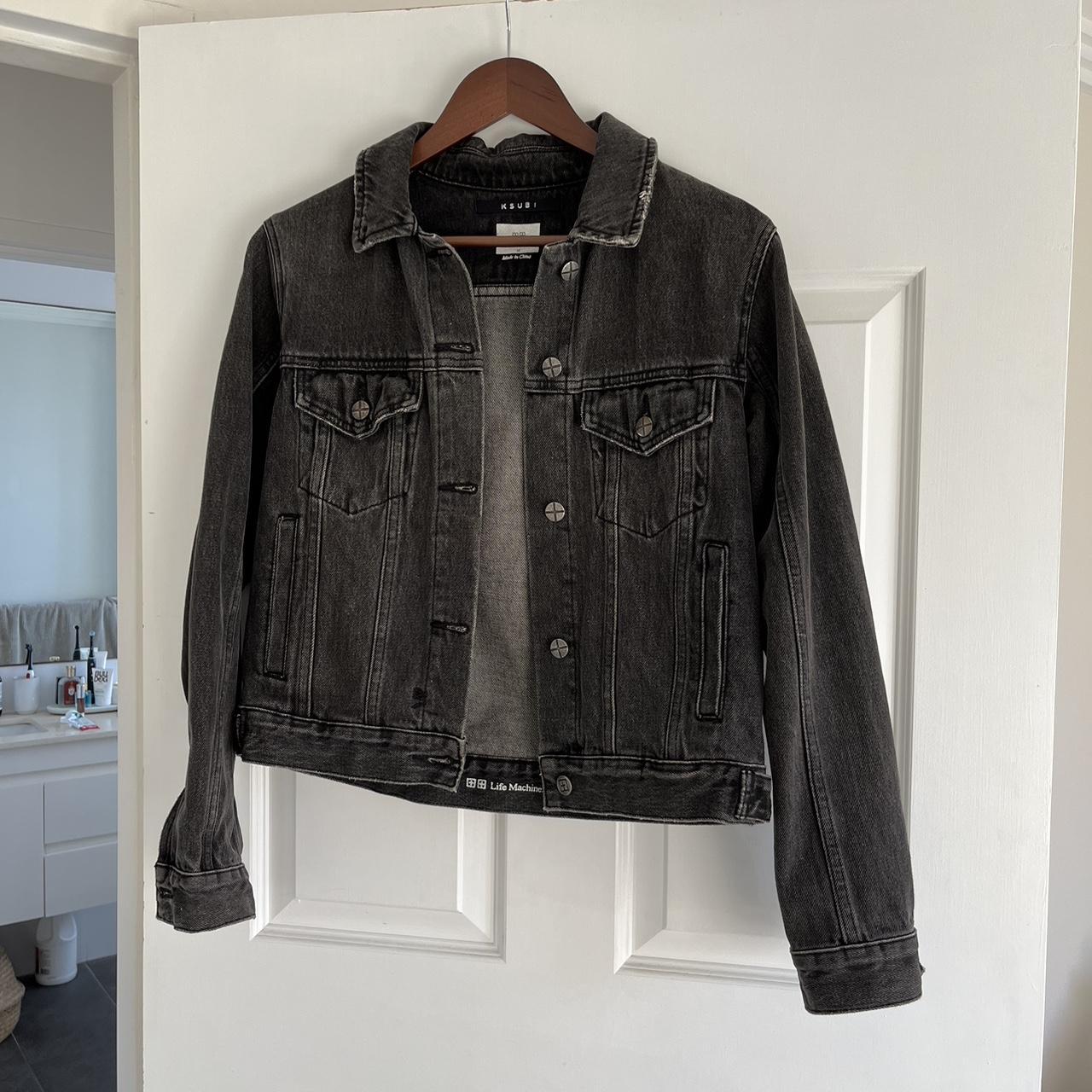 KSUBI BLACK DENIM JACKET Size M Depop