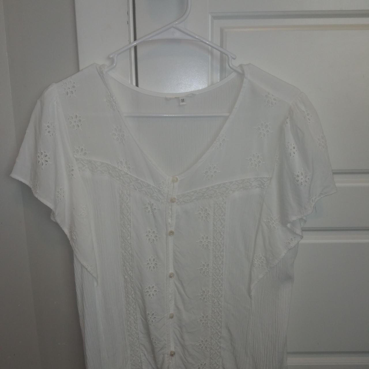 Large White maurices blouse - Depop