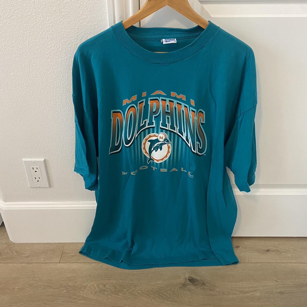 1995 Vintage Miami Dolphins Graphic Tee - Tag Size: - Depop