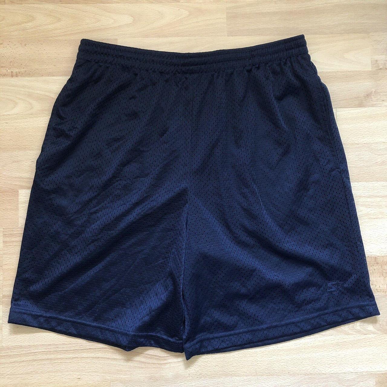 Starter Mens Basketball Mesh Blue Shiny Shorts Size... - Depop