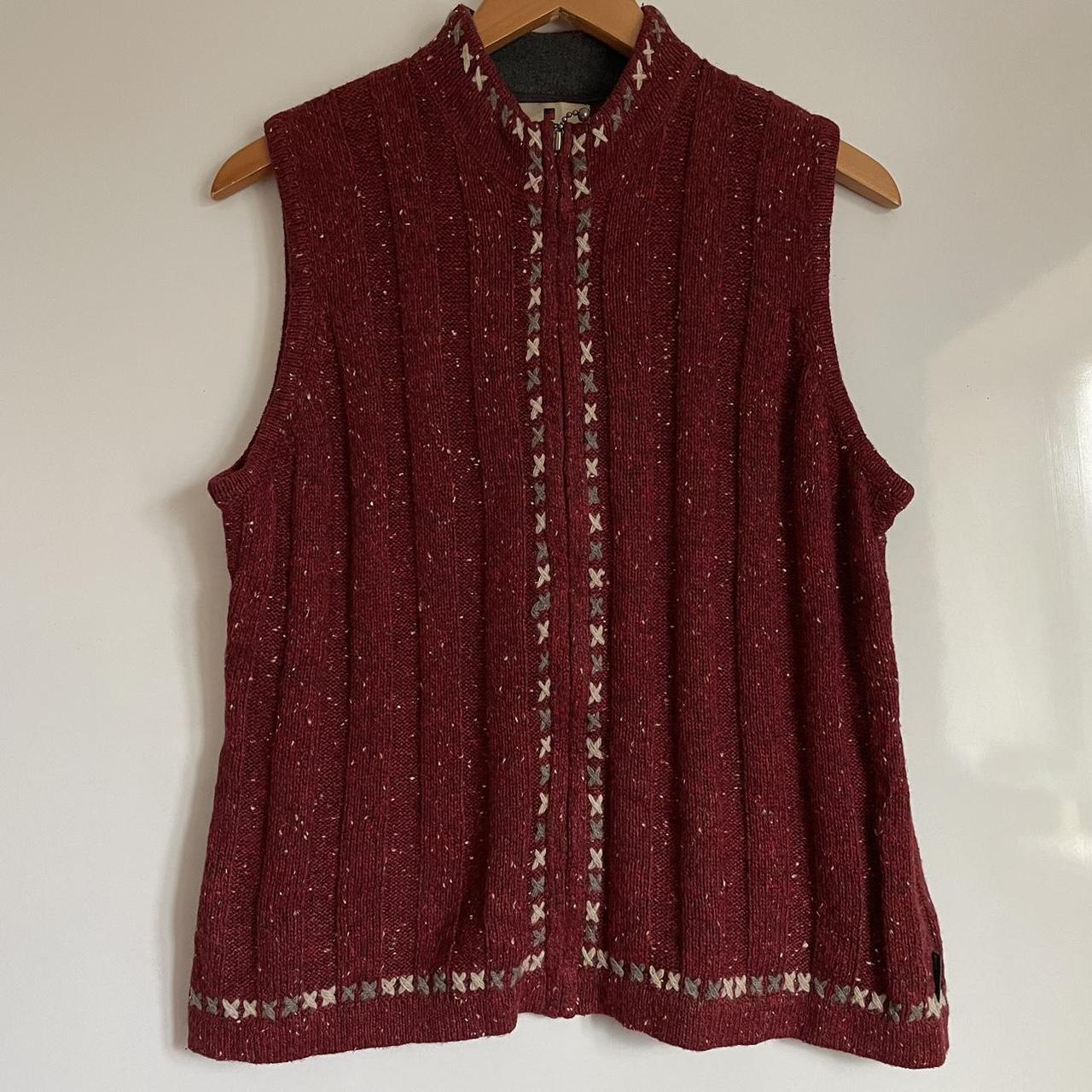 Woolrich Ladies Vintage Burgundy Rib Knit Wool Blend... - Depop