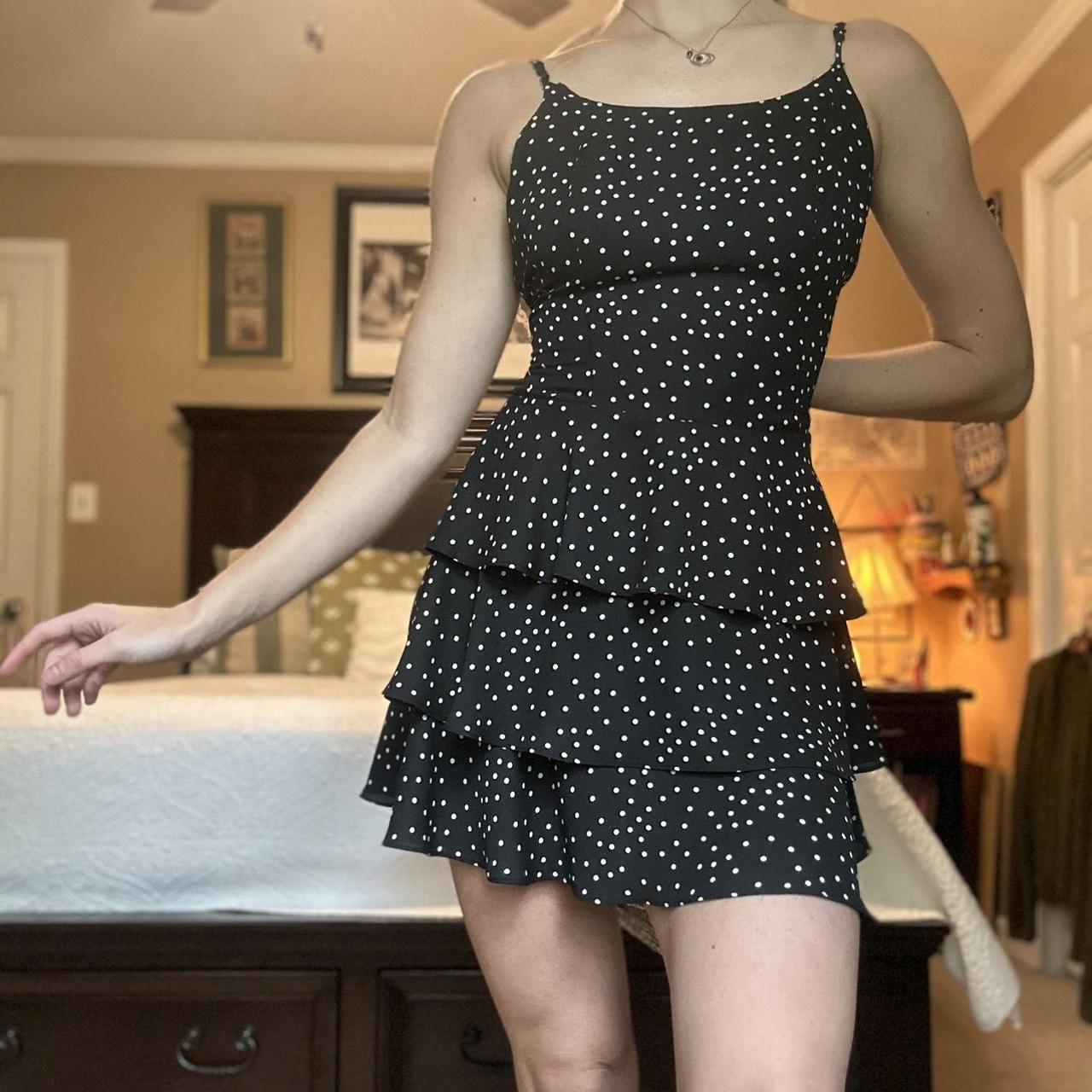 Forever 21 black store polka dot dress