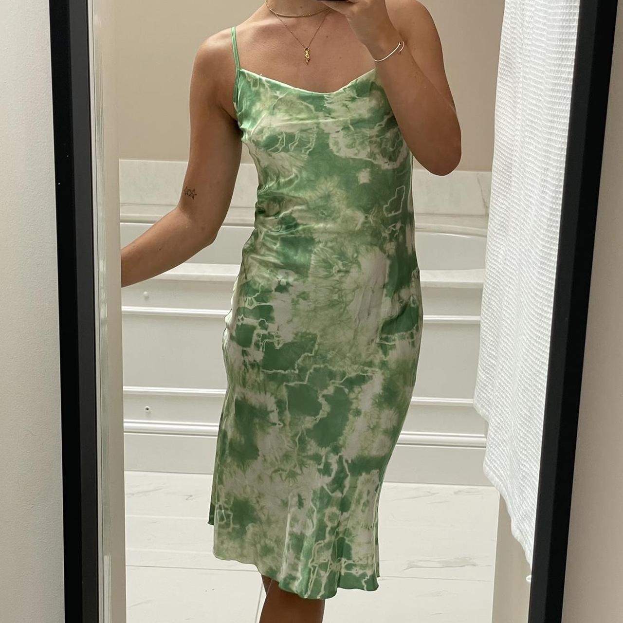 cowl neck tie dye dress