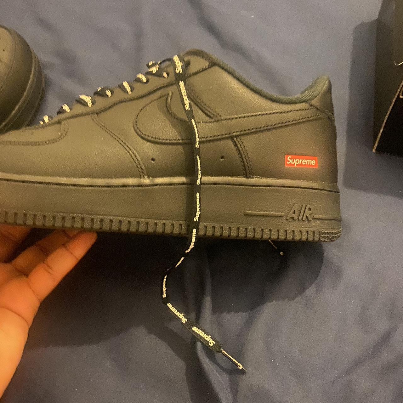 Supreme®/Nike® Air Force 1 Low 2023 - Black - 9.5 US - Depop