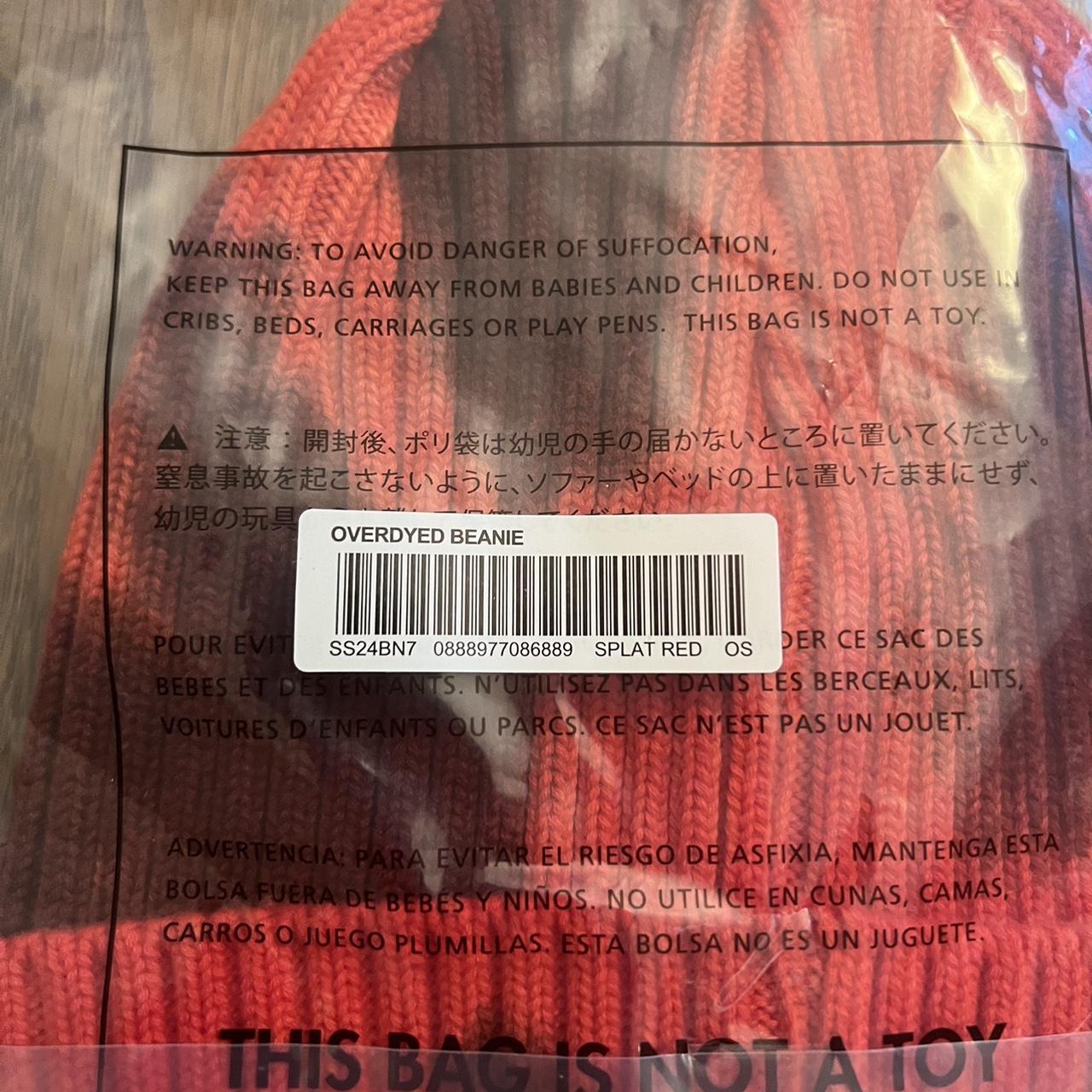 Supreme Overdyed Beanie (SS24) Splatter Red - Depop