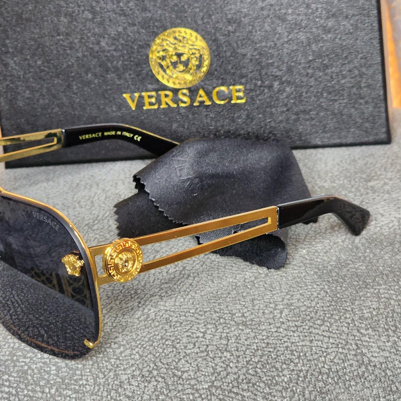 Versace Women's Gold Sunglasses Depop