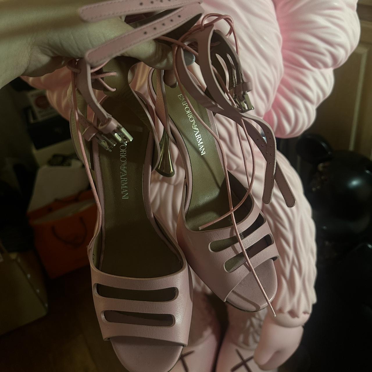 armani pink trainers