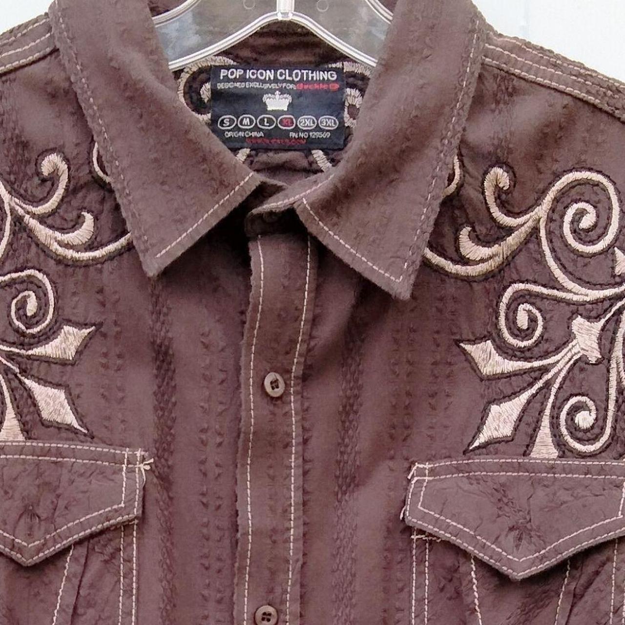 Pop Icon Clothing Long Sleeve Button Down Shirt... Depop