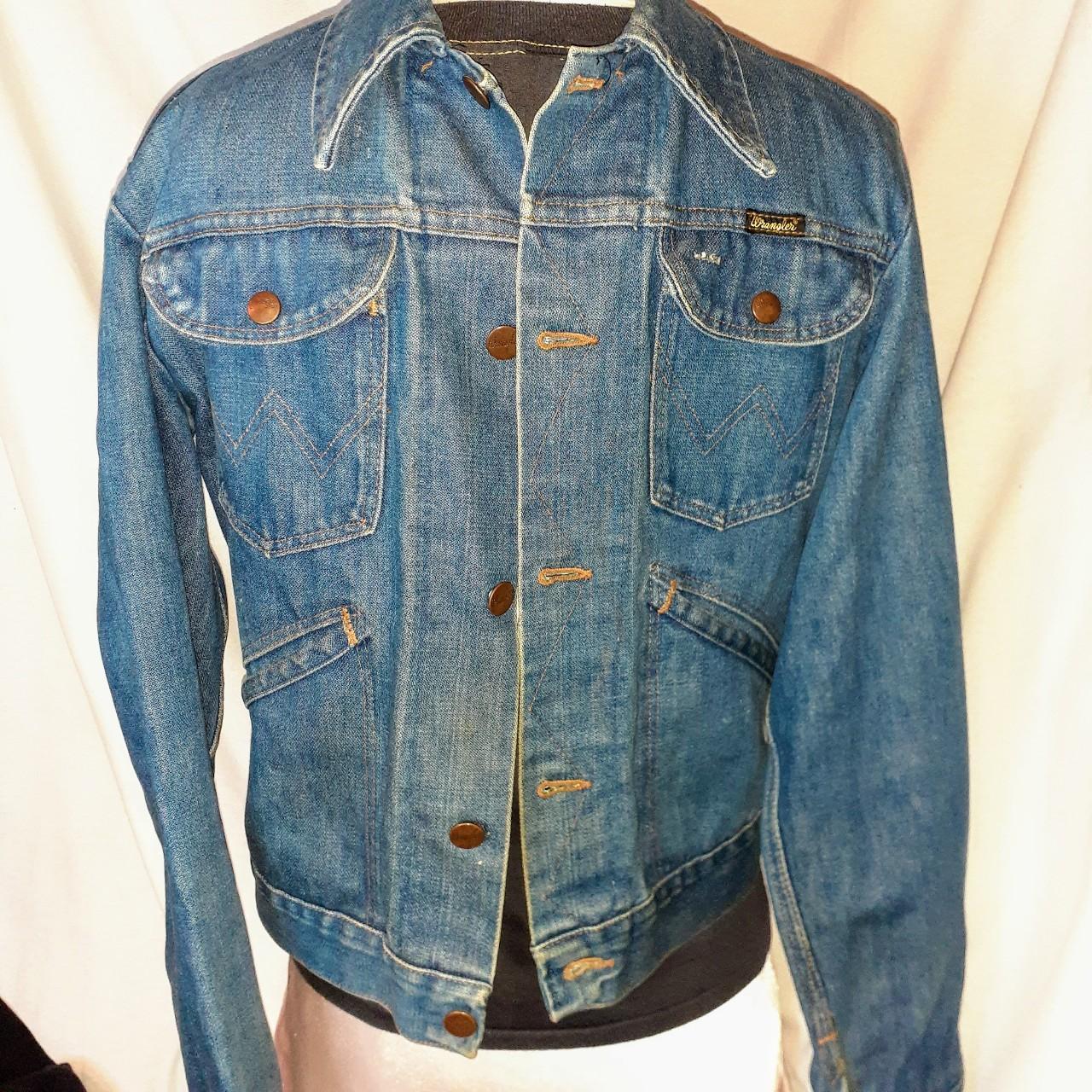 Vintage Wrangler Jean Jacket 1970s Button Down ... - Depop