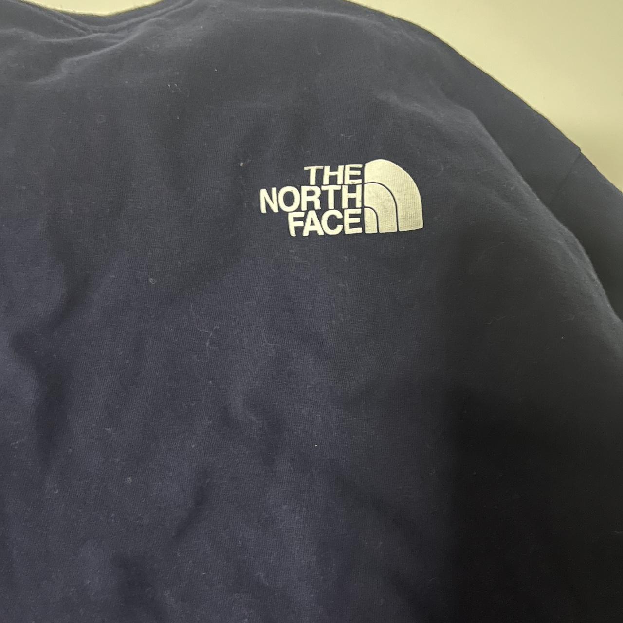 The North Face Men's Navy and White T-shirt | Depop