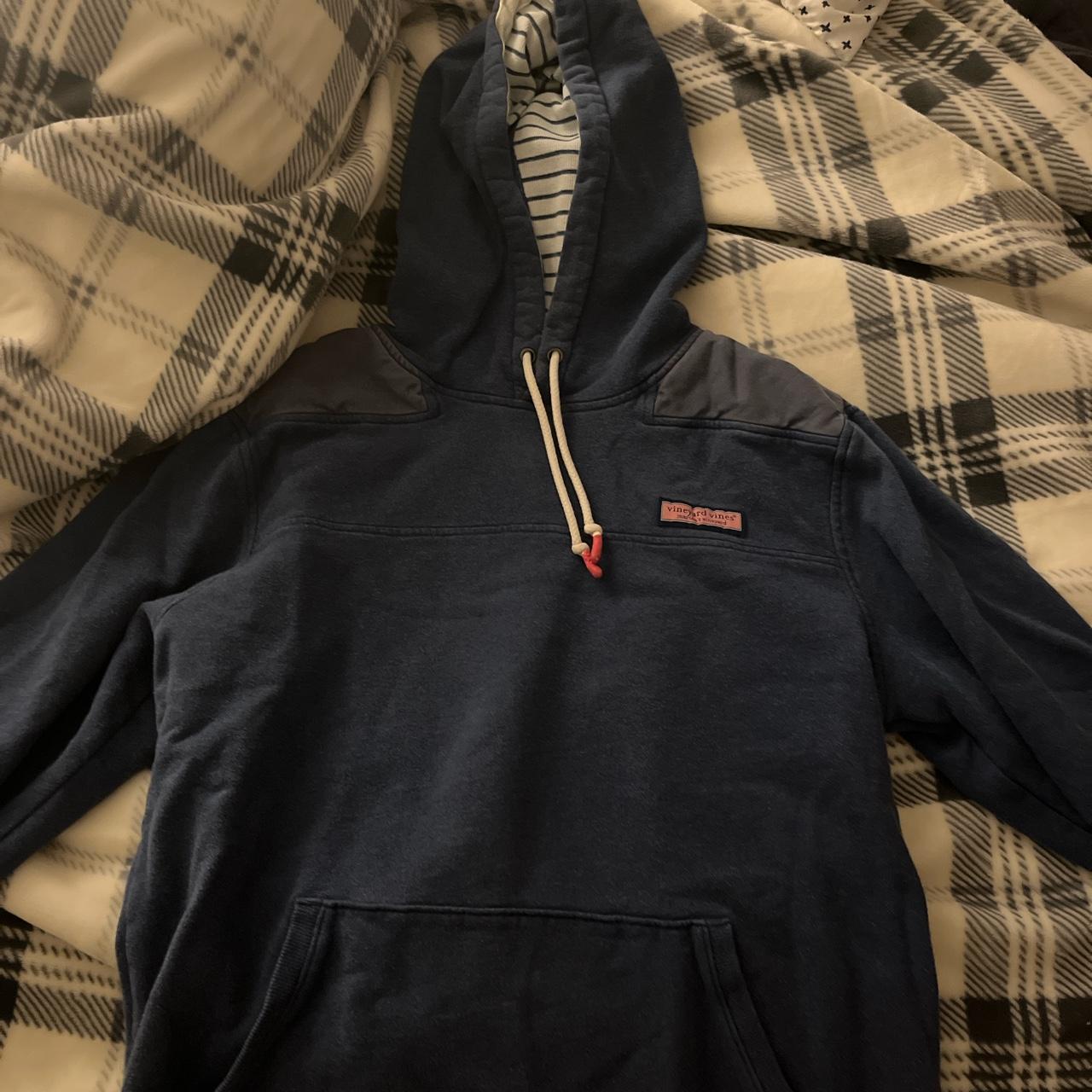Vineyard vines Mens hoodie Color navy blue Heavy... Depop