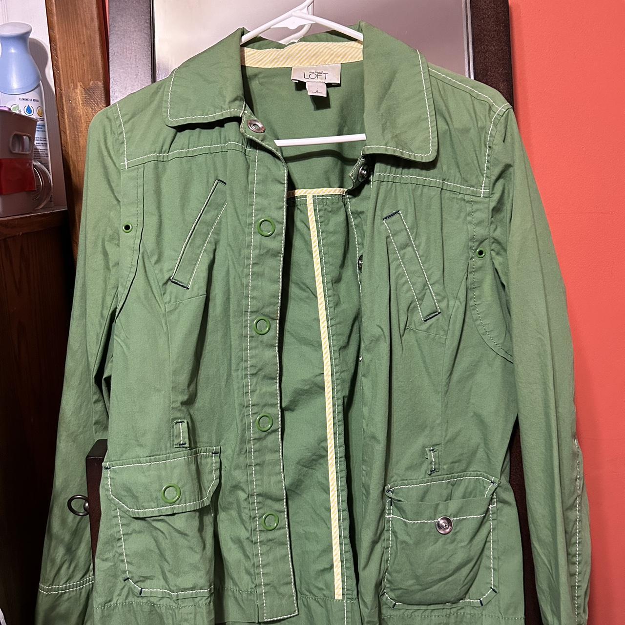 LOFT Women's Green Jacket | Depop