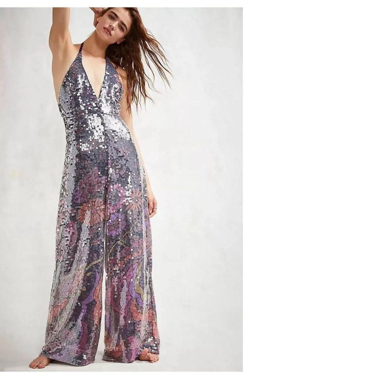 Free people sequin jumpsuit best sale