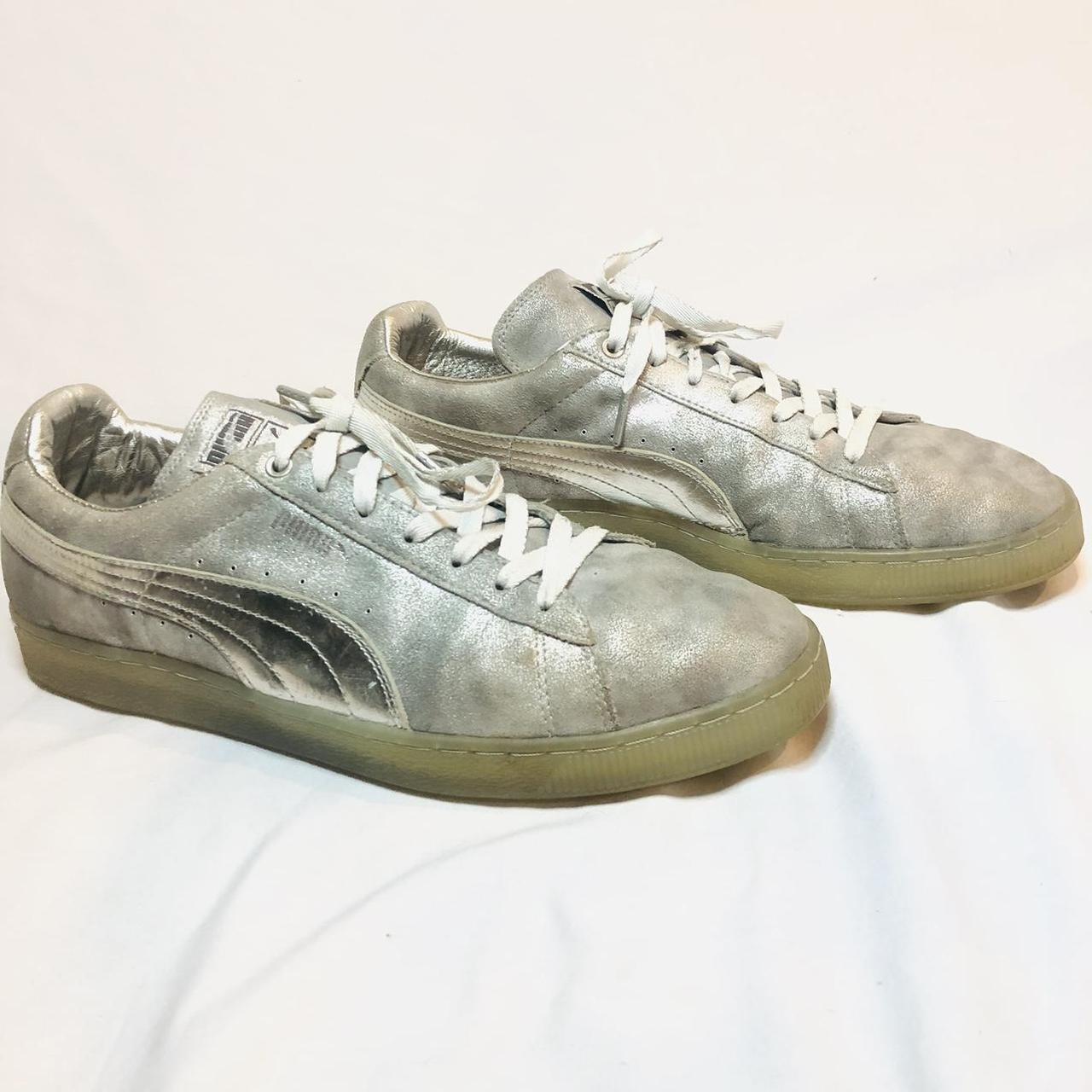 Meek Mill x Puma 24k White Gold Mens Sneakers size... - Depop