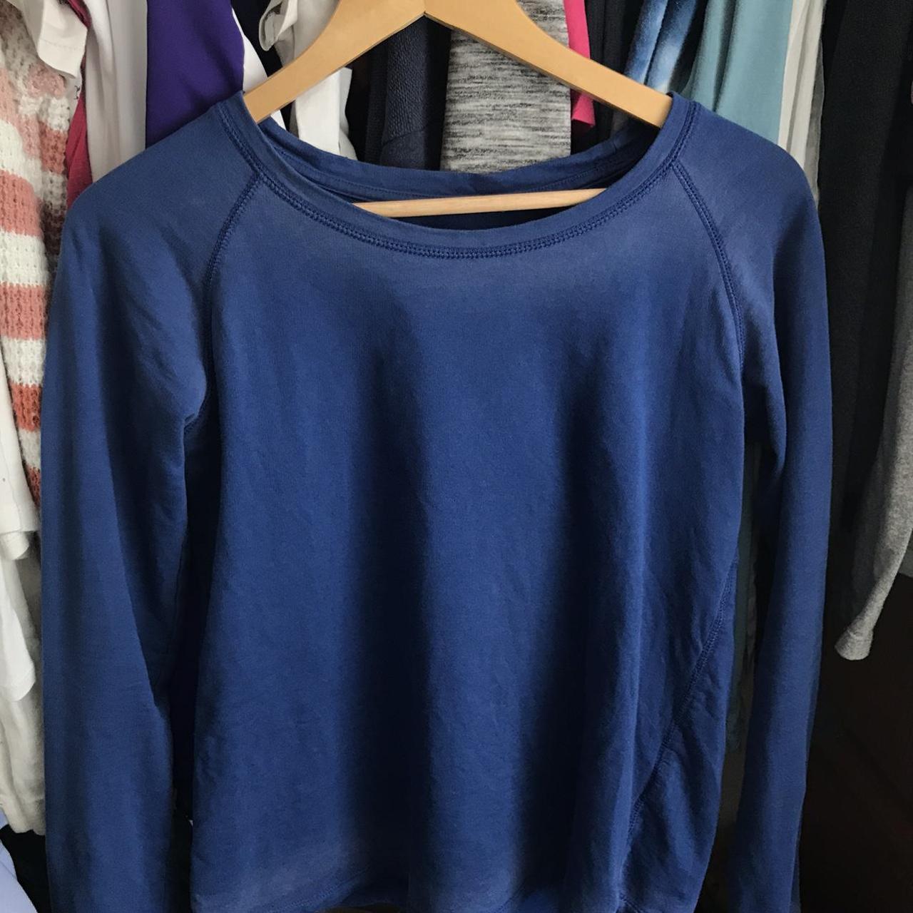 Basic dark blue wide neck t shirt Been sitting in... - Depop