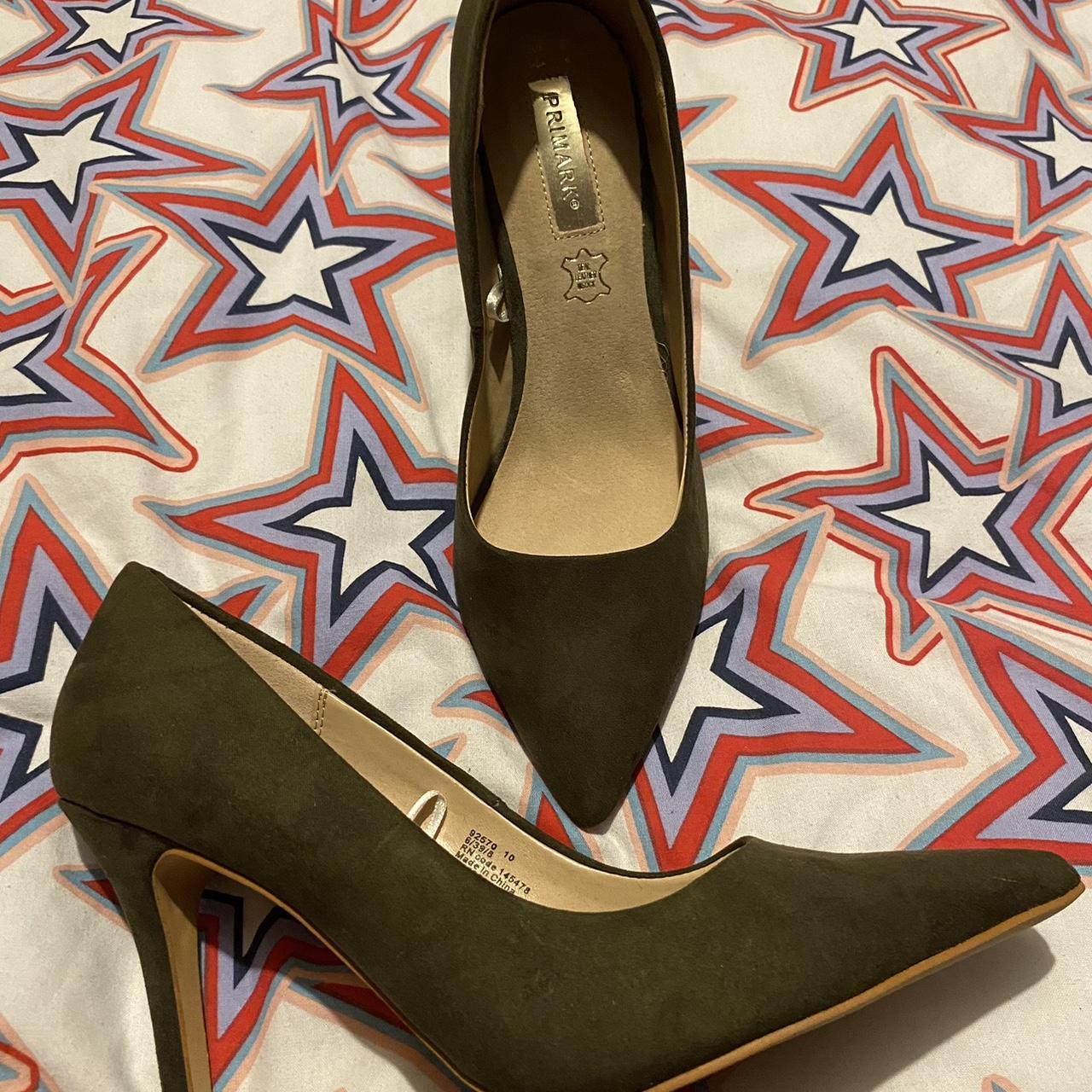 khaki green heels