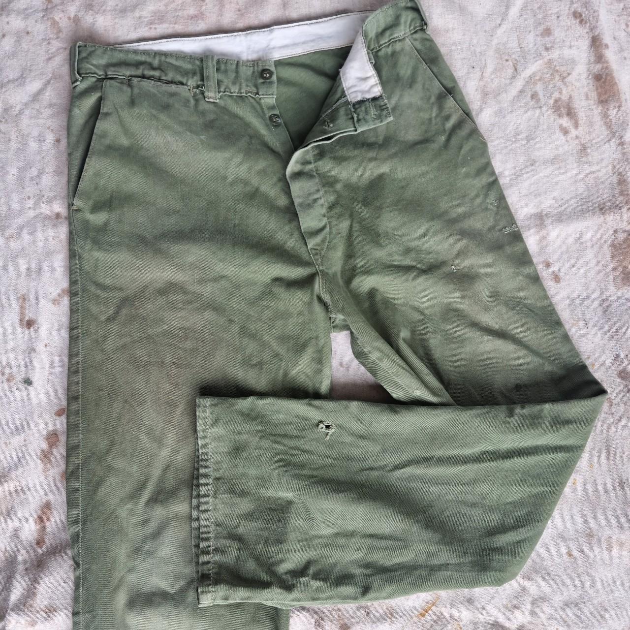 Light sage green army pants made in Australia with... - Depop