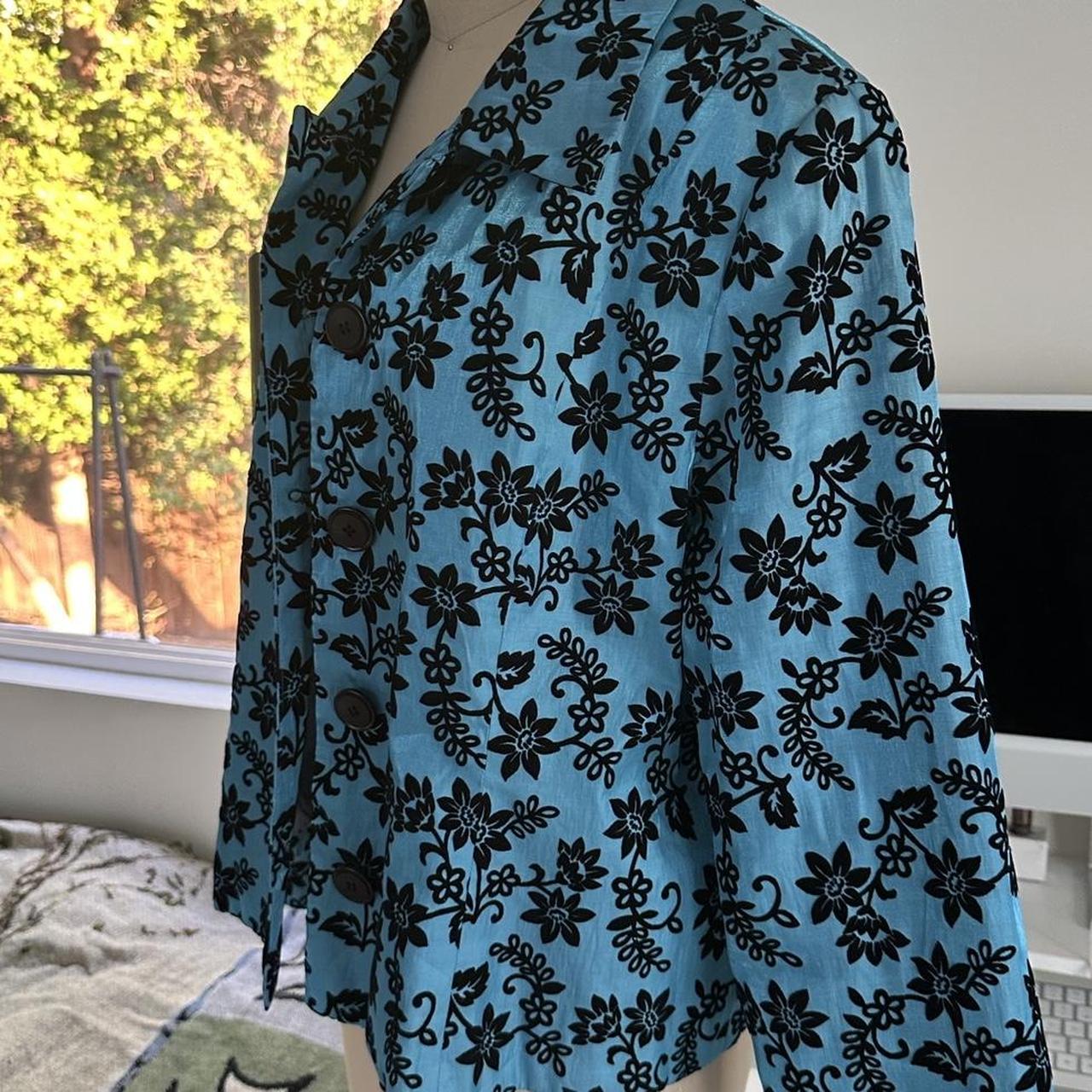 Shanghai Tang Women's Blouse - Blue/Multi - M – S… - image 6