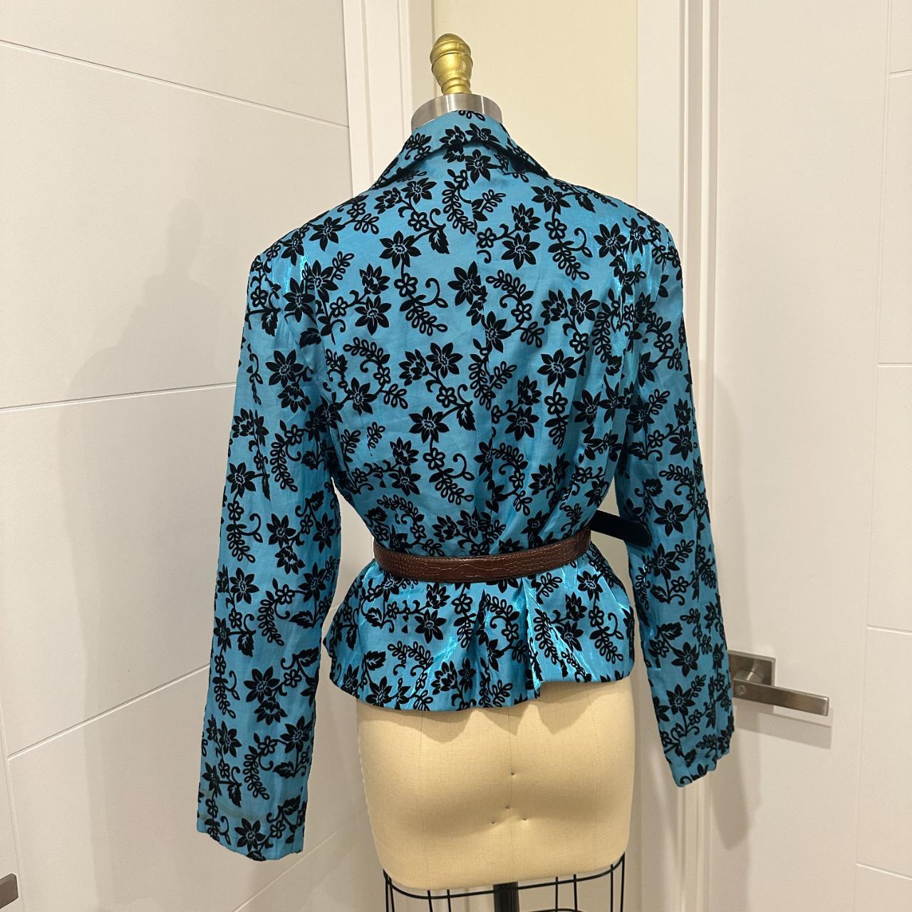 Shanghai Tang Women's Blouse - Blue/Multi - M – S… - image 2